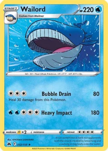 Wailord 032 159 - 032/159, (near