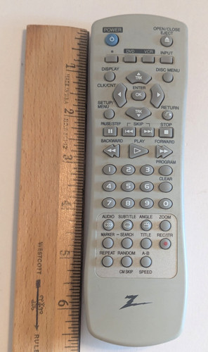 Zenith dvd vcr combo remote - dvd,