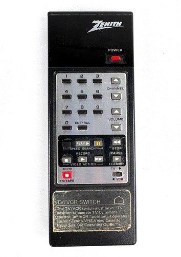 Vintage zenith vcr remote - zenith, tv